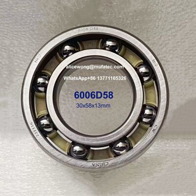 6006D58 New Energy Vehicle Gearbox Bearing Drive Motor Bearing 30x58x13mm Open Type Nylon Cage Ball Bearings