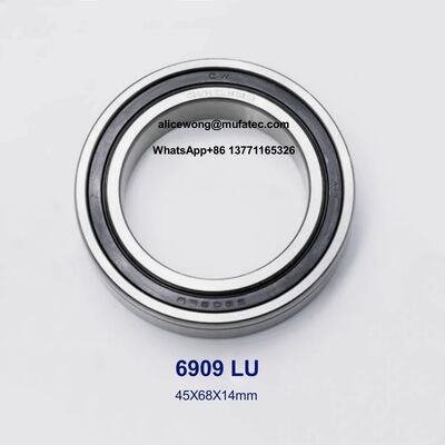 6909 LU 45X68X14mm Automotive Bearings Thin Wall Ball Bearings 2RS Seal Type