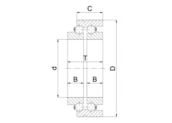 BD130-1SA excavator bearing angular contact ball bearing 130*166*31mm