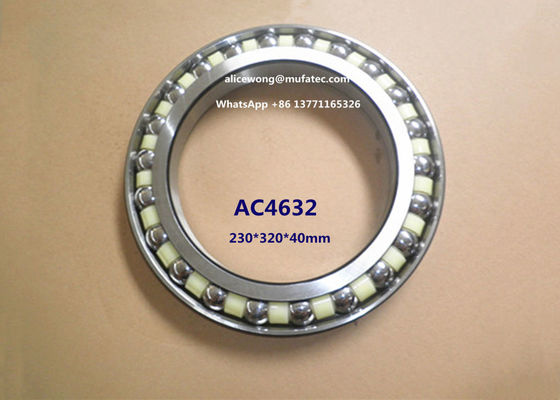 AC4632 excavator bearing thin section angular contact ball bearing 230*320*40mm