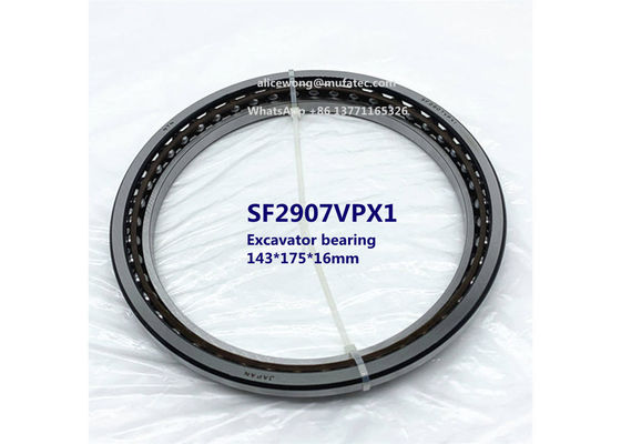SF2907 SF2907VPX1 excavator bearing single row angular contact ball bearing 143*175*16mm