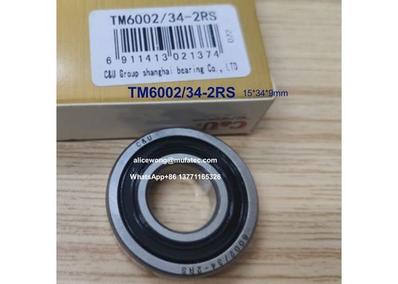 TM6002/34-2RS automotive bearings non-standard deep groove ball bearings 15*34*9mm