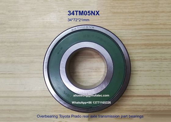 34TM05NX 34TM05 Overbearing Toyota Prado rear axle transmission part bearings ball bearings with slot 34*72*21mm