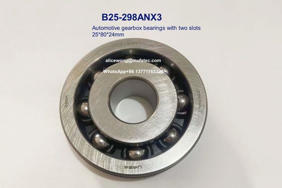 B25-298ANX3 B25-298 auto gearbox bearings special ball bearings with slots 25x80x24mm