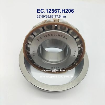 EC.12567.H206 Special Taper Roller Bearings With Nylon Cage and Flange  25x59/65.83x17.5mm