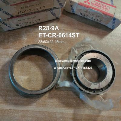 R28-9A ET-CR-0614ST MD724117 Automobile Bearings Inch Taper Roller Bearings 28x63x22.45mm